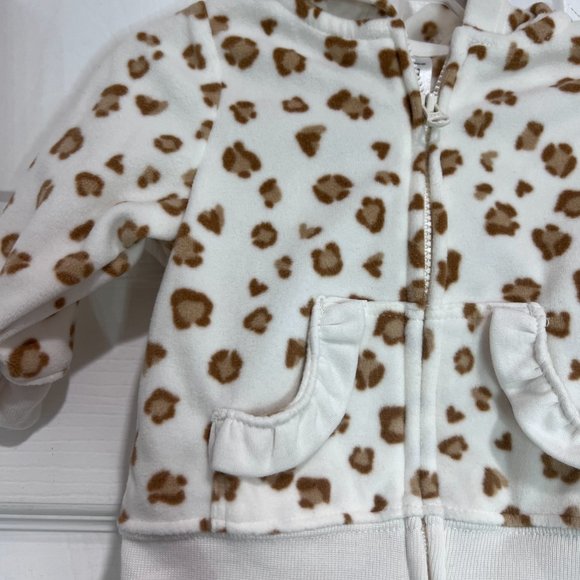 Carter's Child of Mine 2 Piece Lepard Zip up Hoodie and Matching Pants 0-3M NWOT - Picture 3 of 10